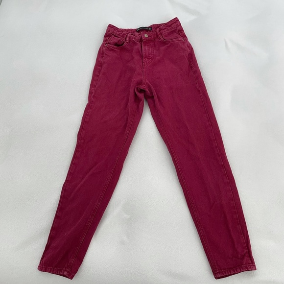 Wine red jeans - Zara trafaluc denim USA 00 - Picture 2 of 3